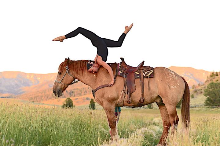 Horses and yoga at BItterroot Ranch